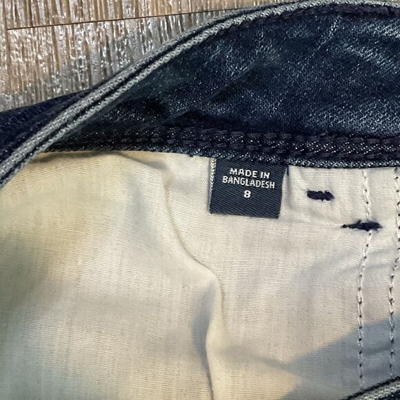 J Jill Jeans Womens Size 8 Blue Authentic Fit Slim Ankle Distressed Preppy - Picture 3 of 8